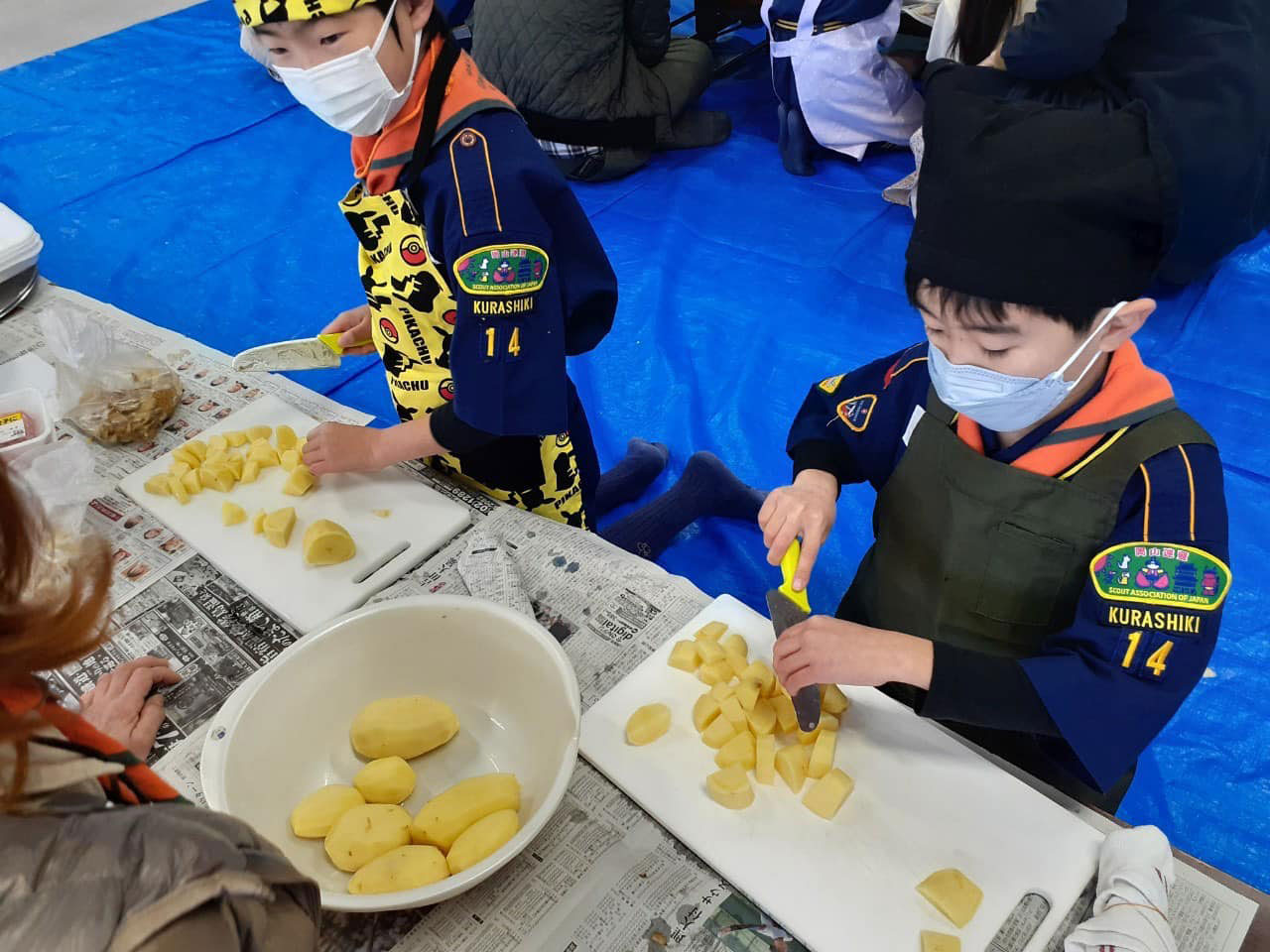 写真提供：ボーイスカウト岡山連盟倉敷第14団　ボーイスカウト祭のようす