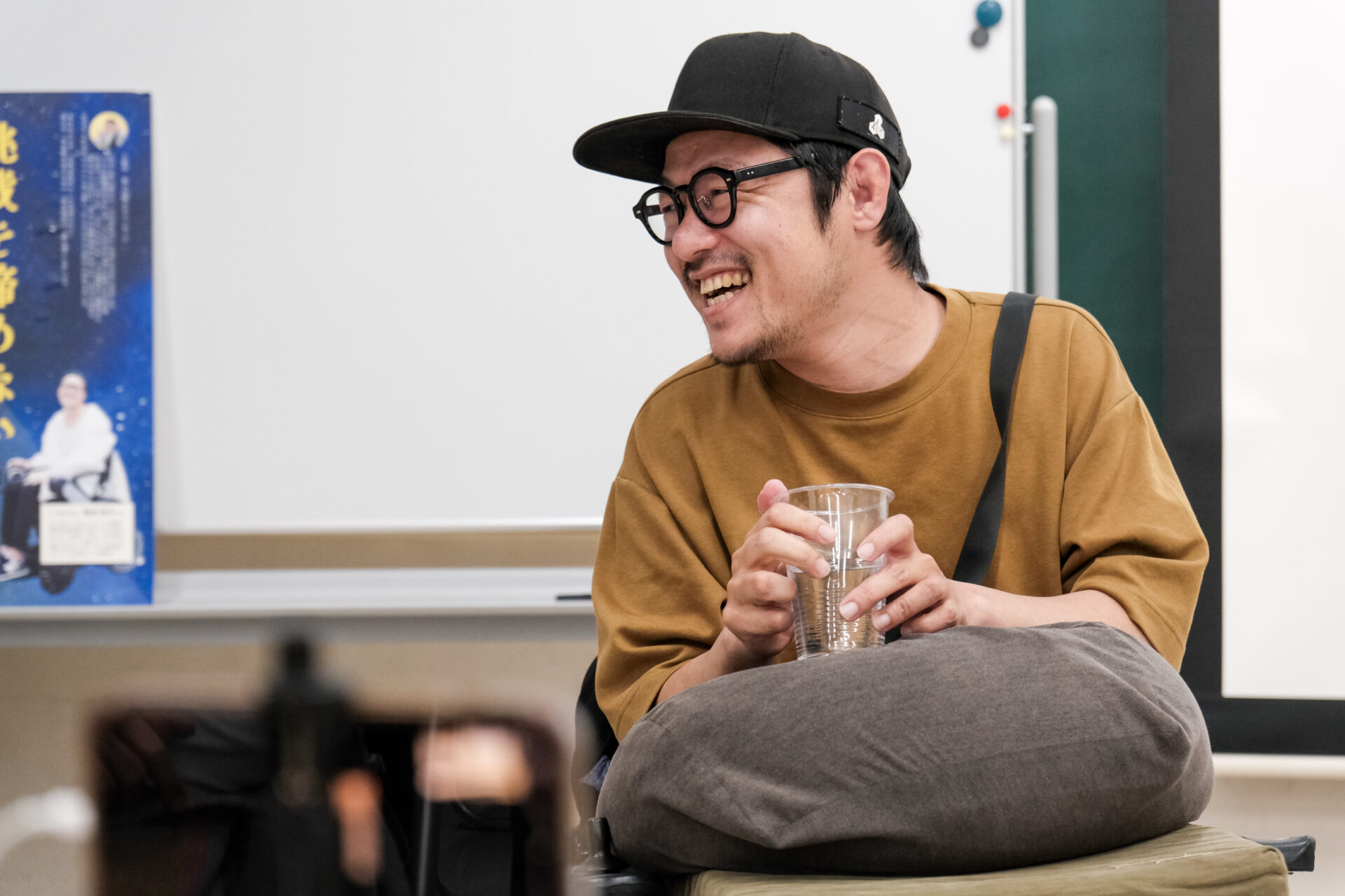 水を飲む落水さん
