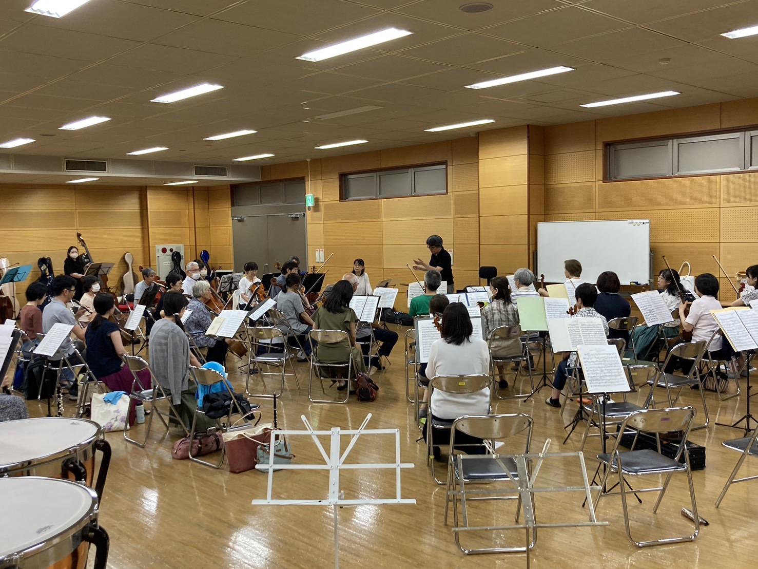 練習風景のようす　画像提供：倉敷管弦楽団