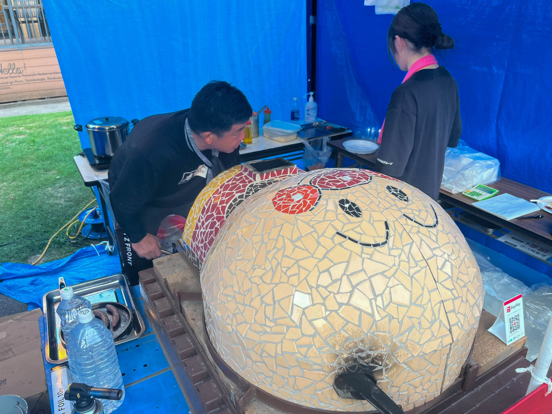 アンパンマン型のピザ窯