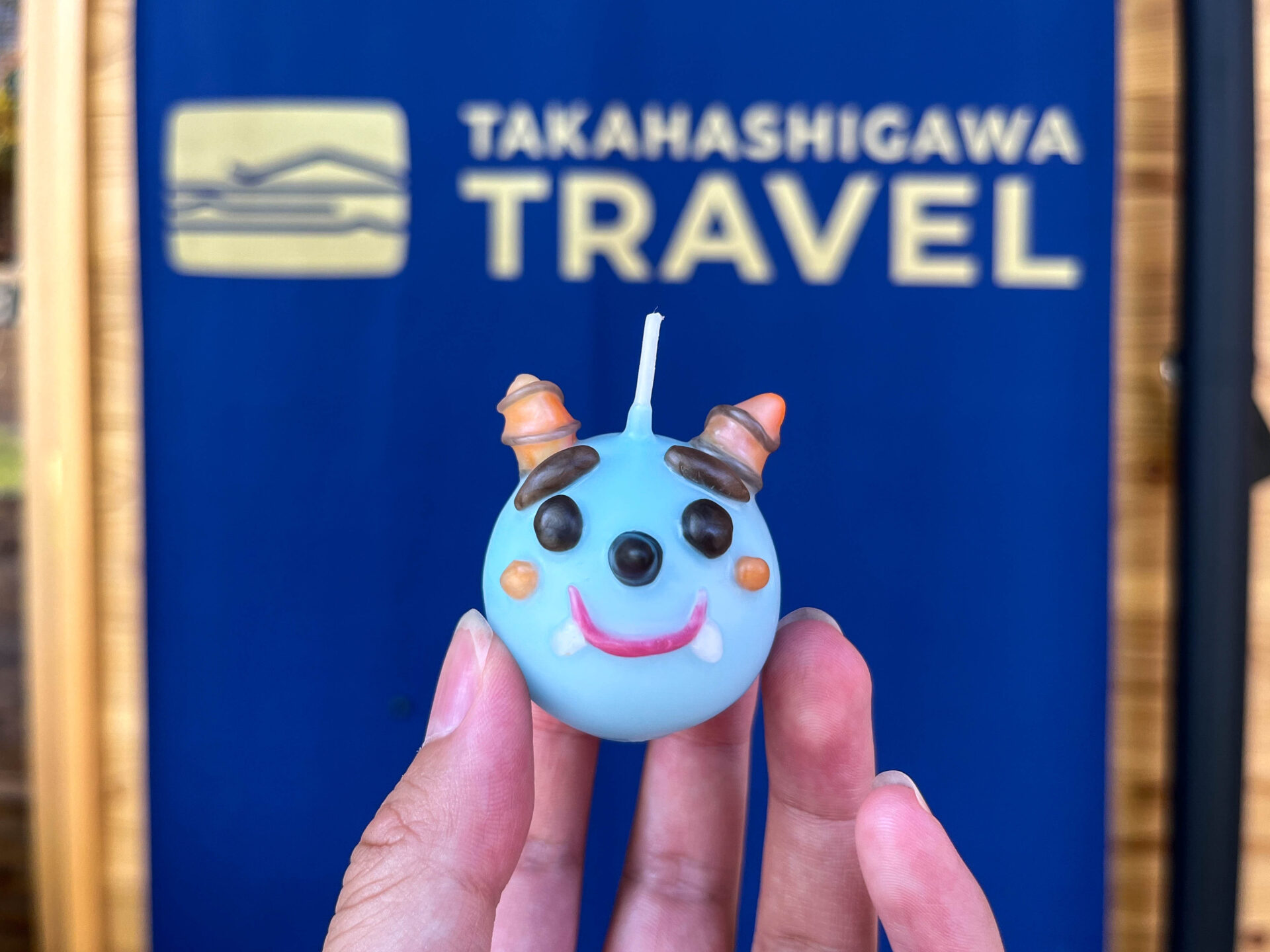 完成したオリジナルの鬼キャンドル