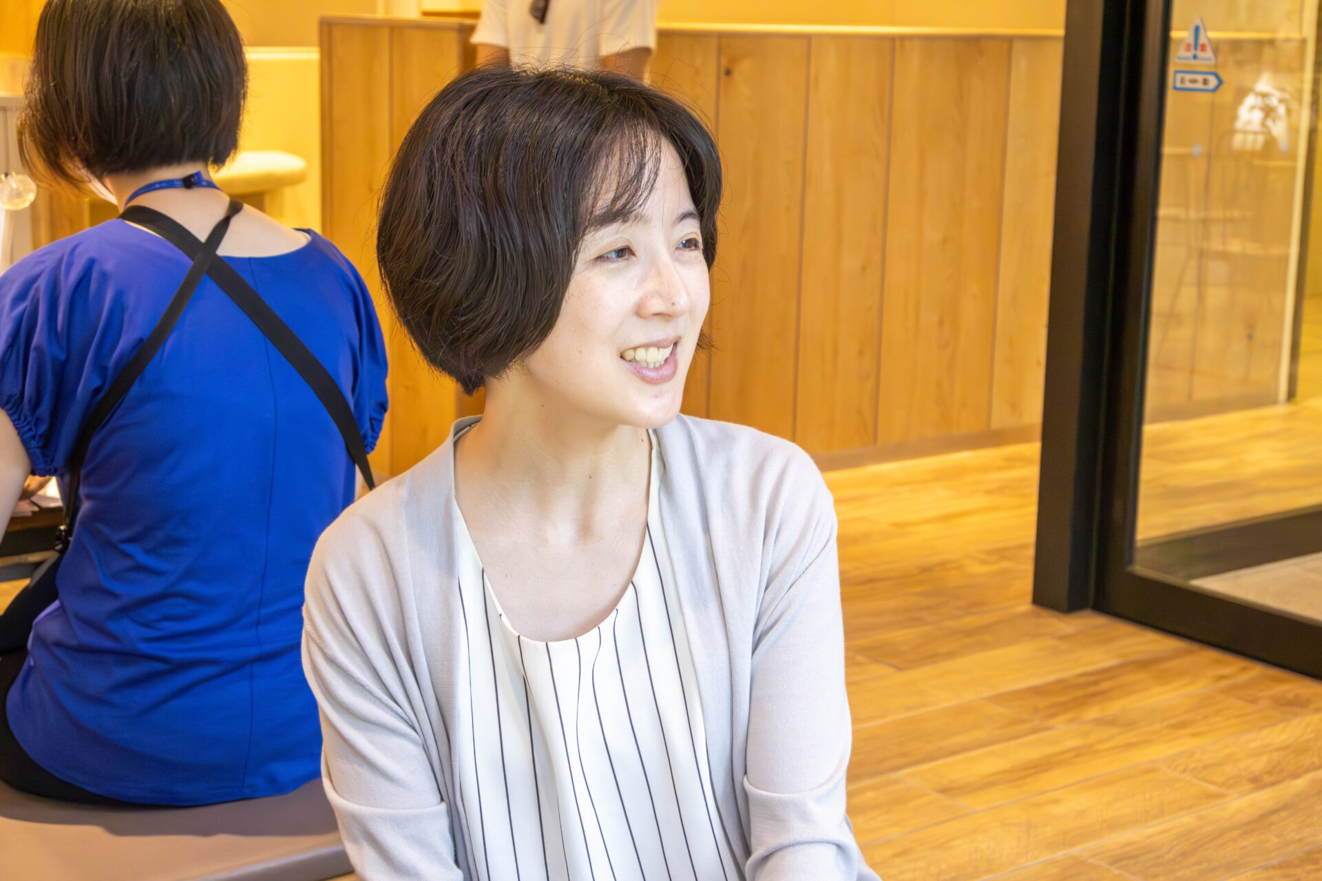 取材を受ける森田さん