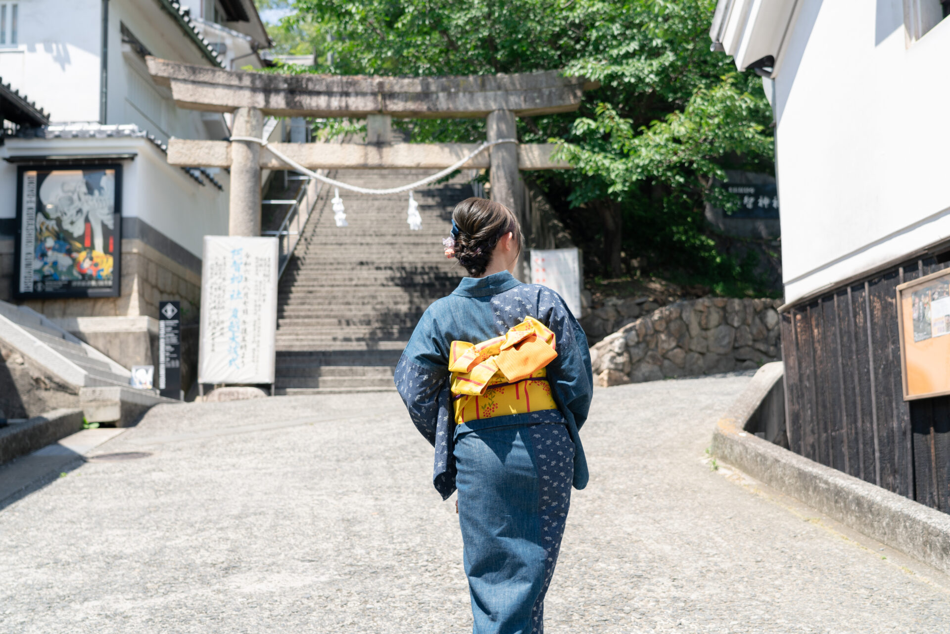 阿智神社へ向かう