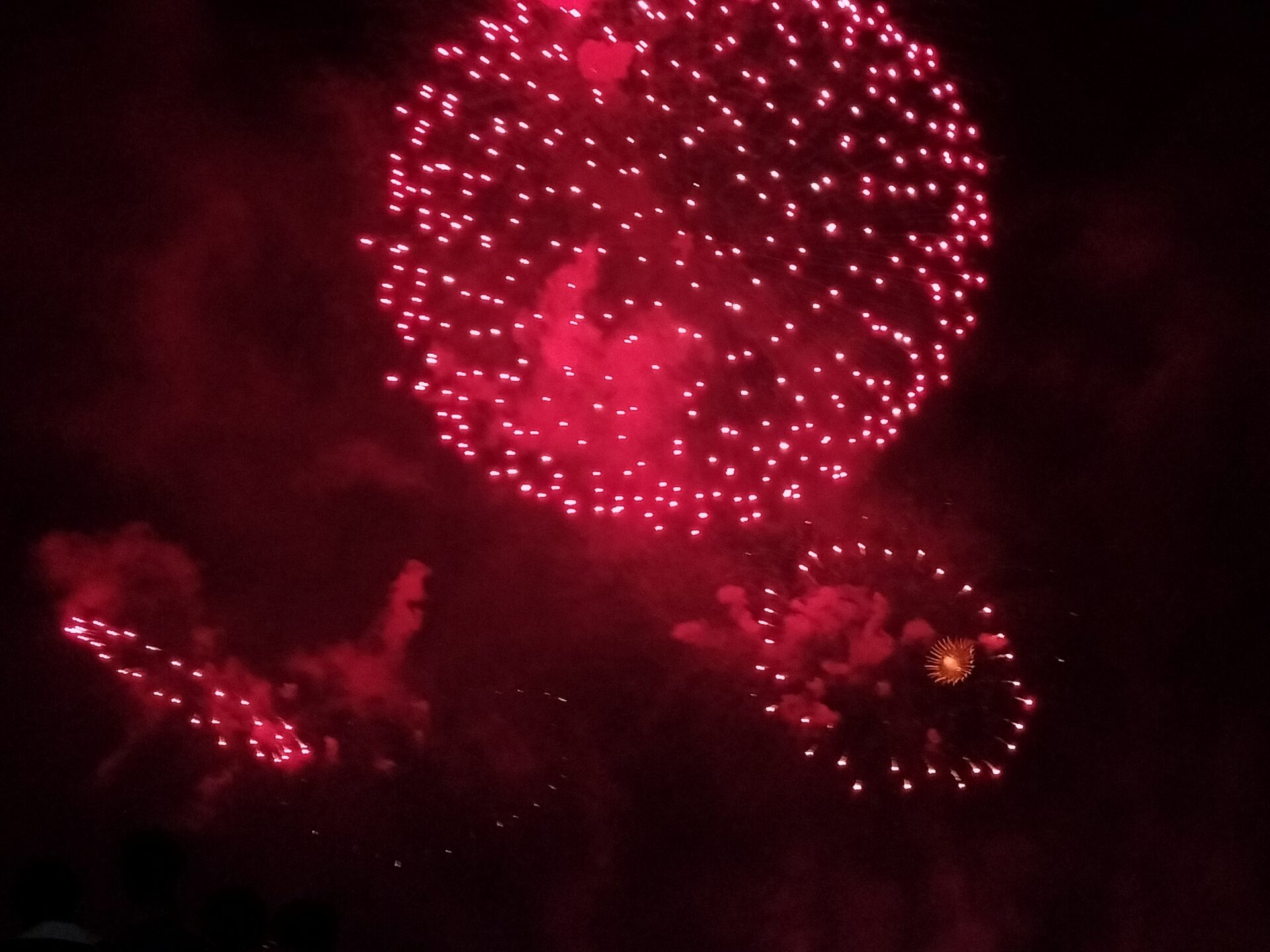 Fireworks being launched