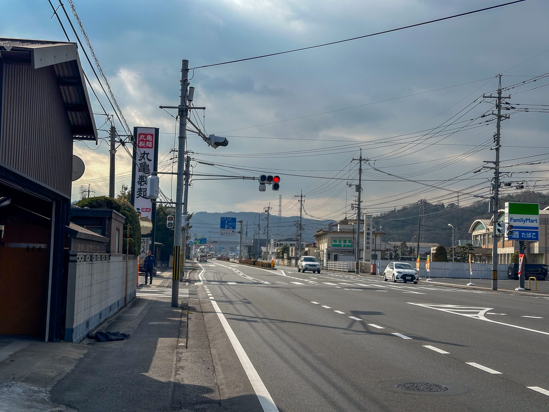 丸亀製麺水島インター店 この信号を直進