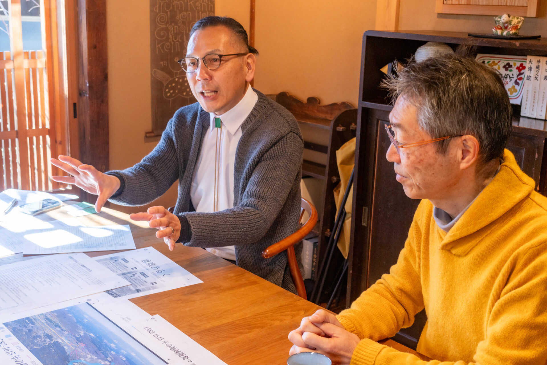 倉敷建築工房 山口晋作設計室 山口晋作さん(写真左)