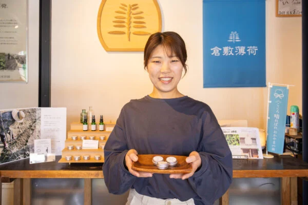 地域おこし協力隊 宮崎菜央さん ～ 栄養士の資格も活かしながら、倉敷薄荷を使ったまちづくりに励む協力隊