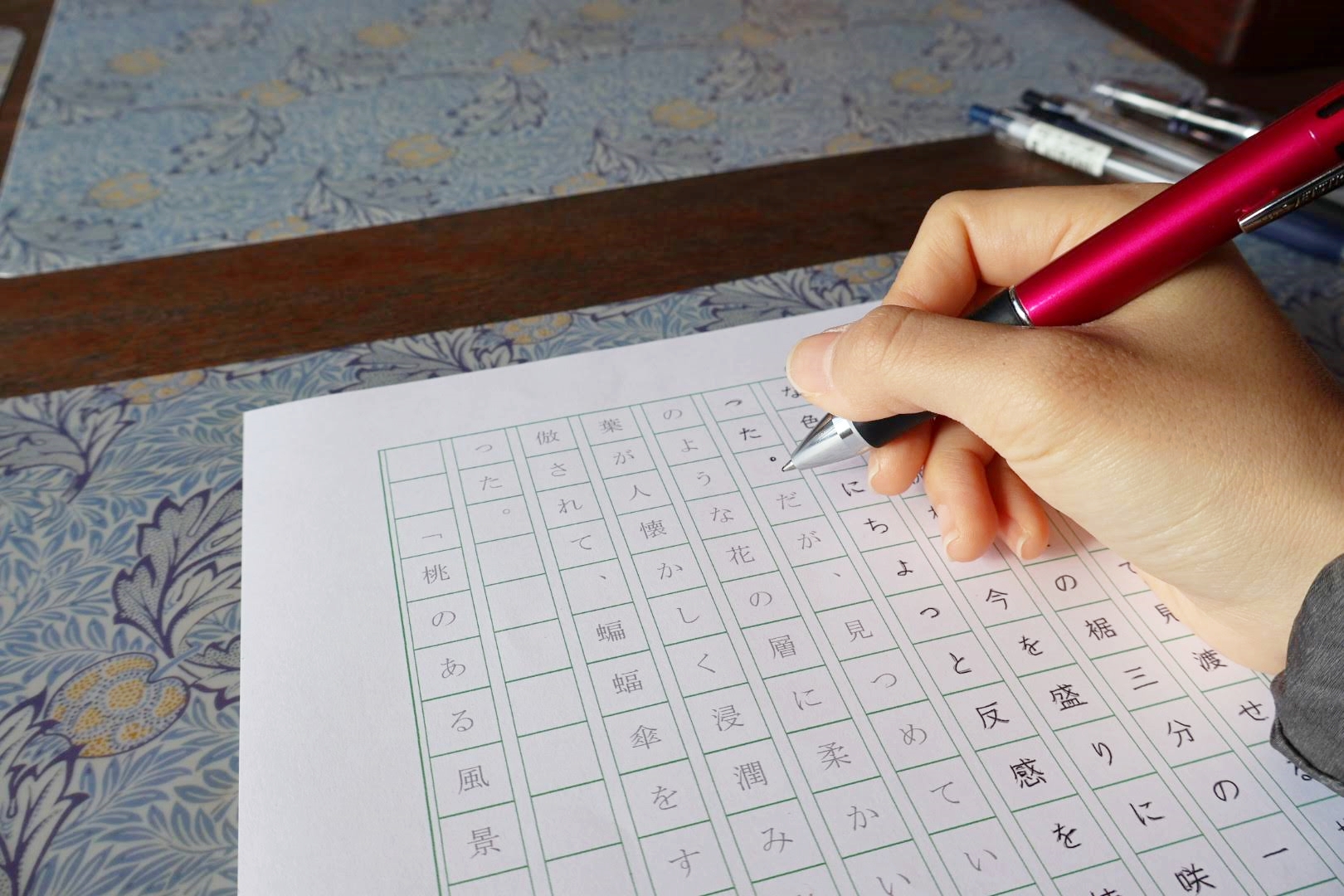 なぞり書きのようす