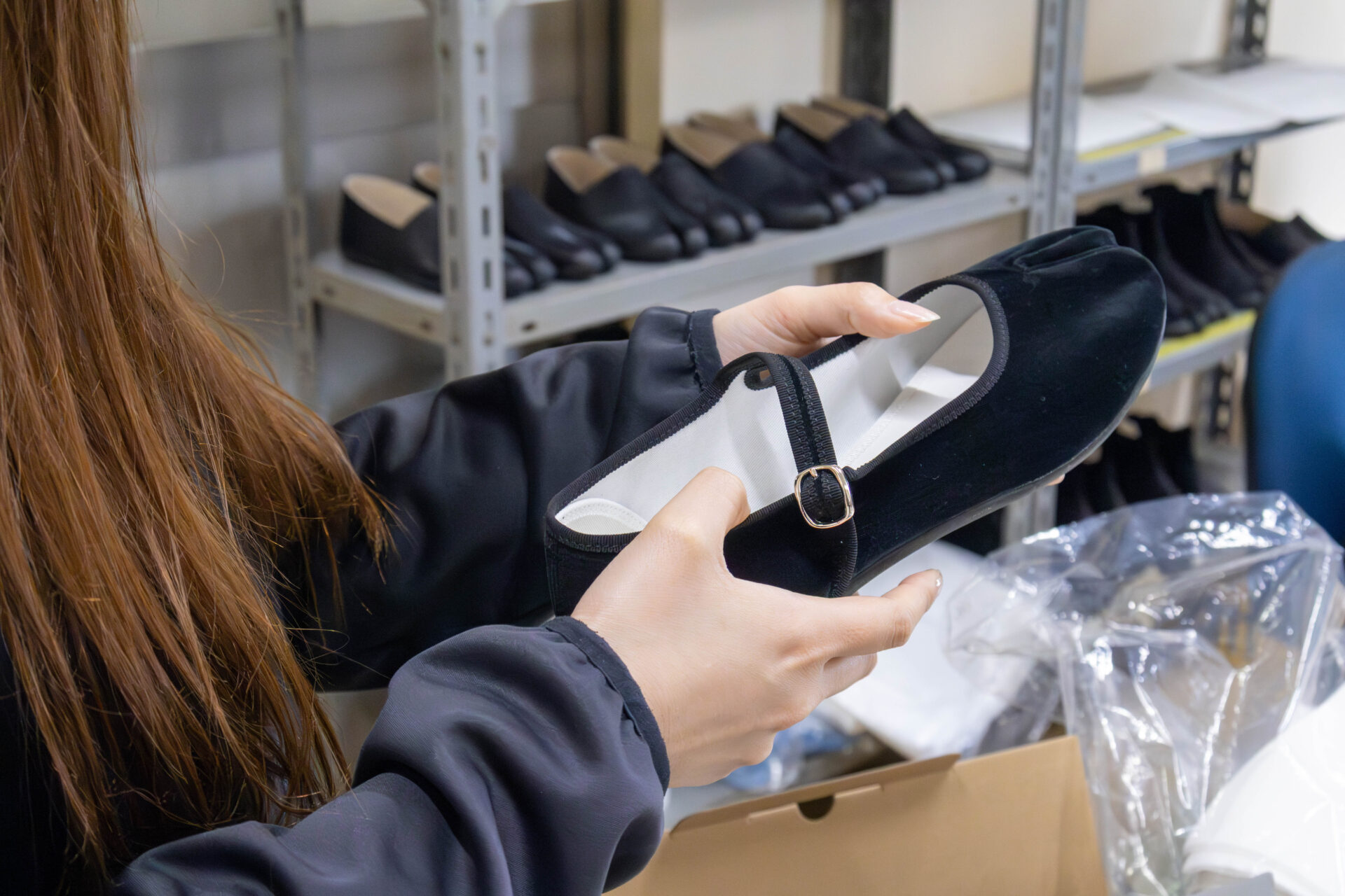 Checking Tabi Shoes