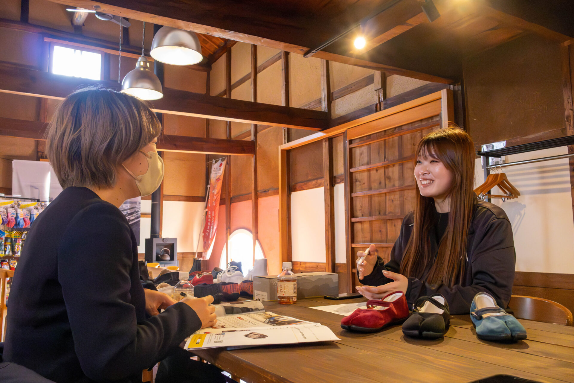 Yabuki being interviewed