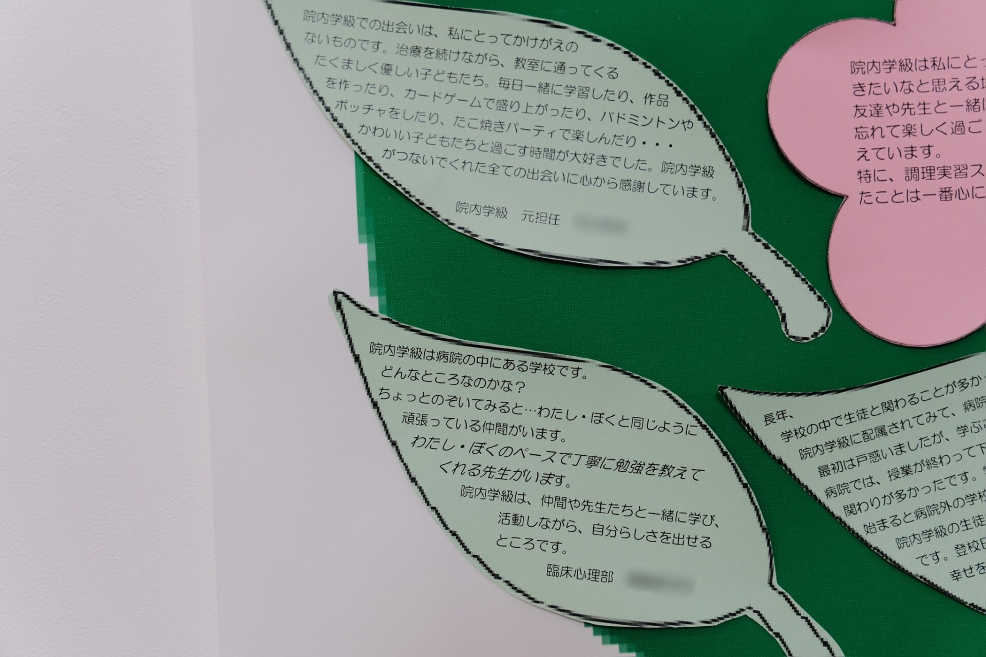 院内学級にかかわる人たちからのメッセージ