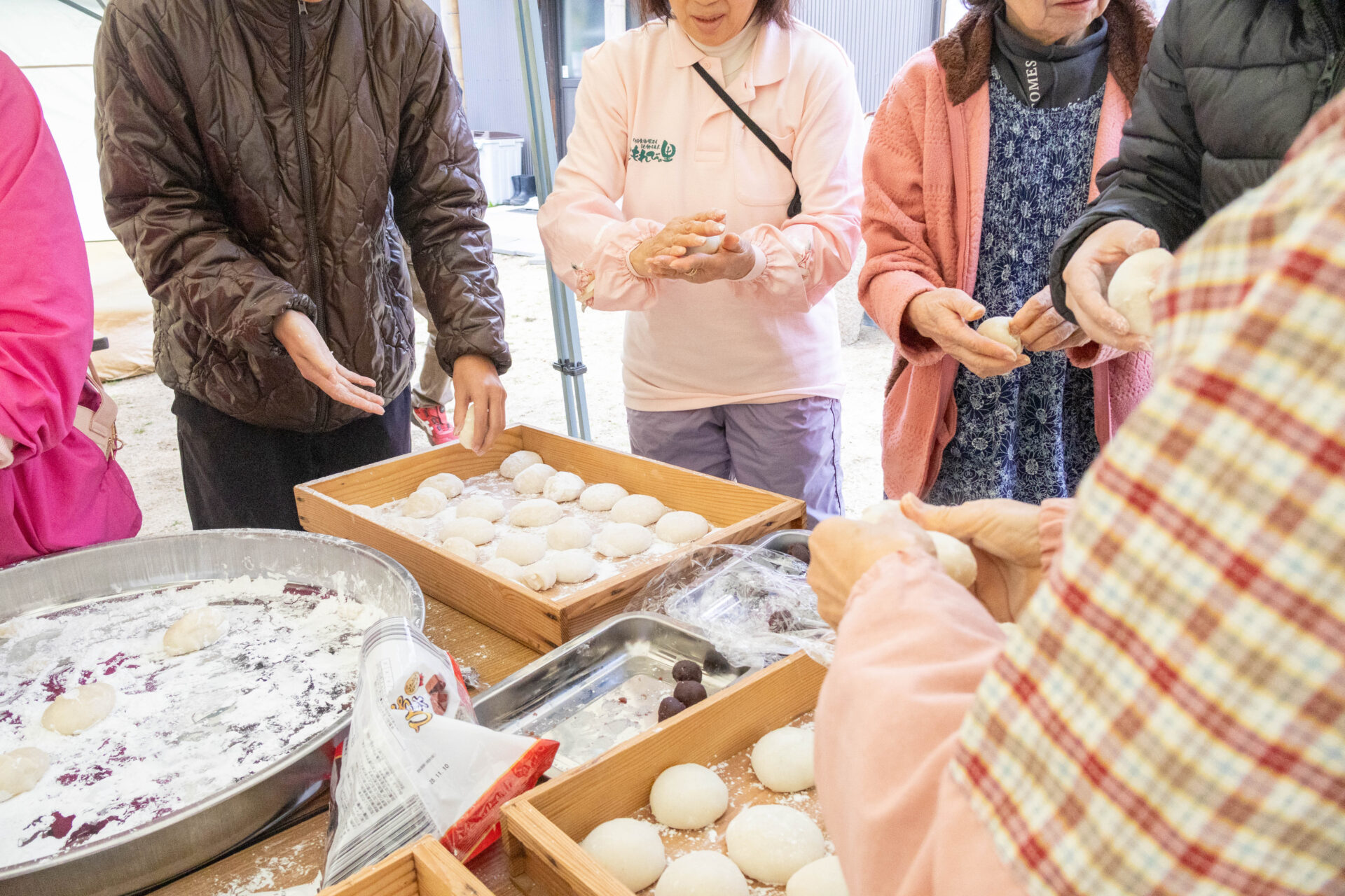 レクリエーションのお餅つき