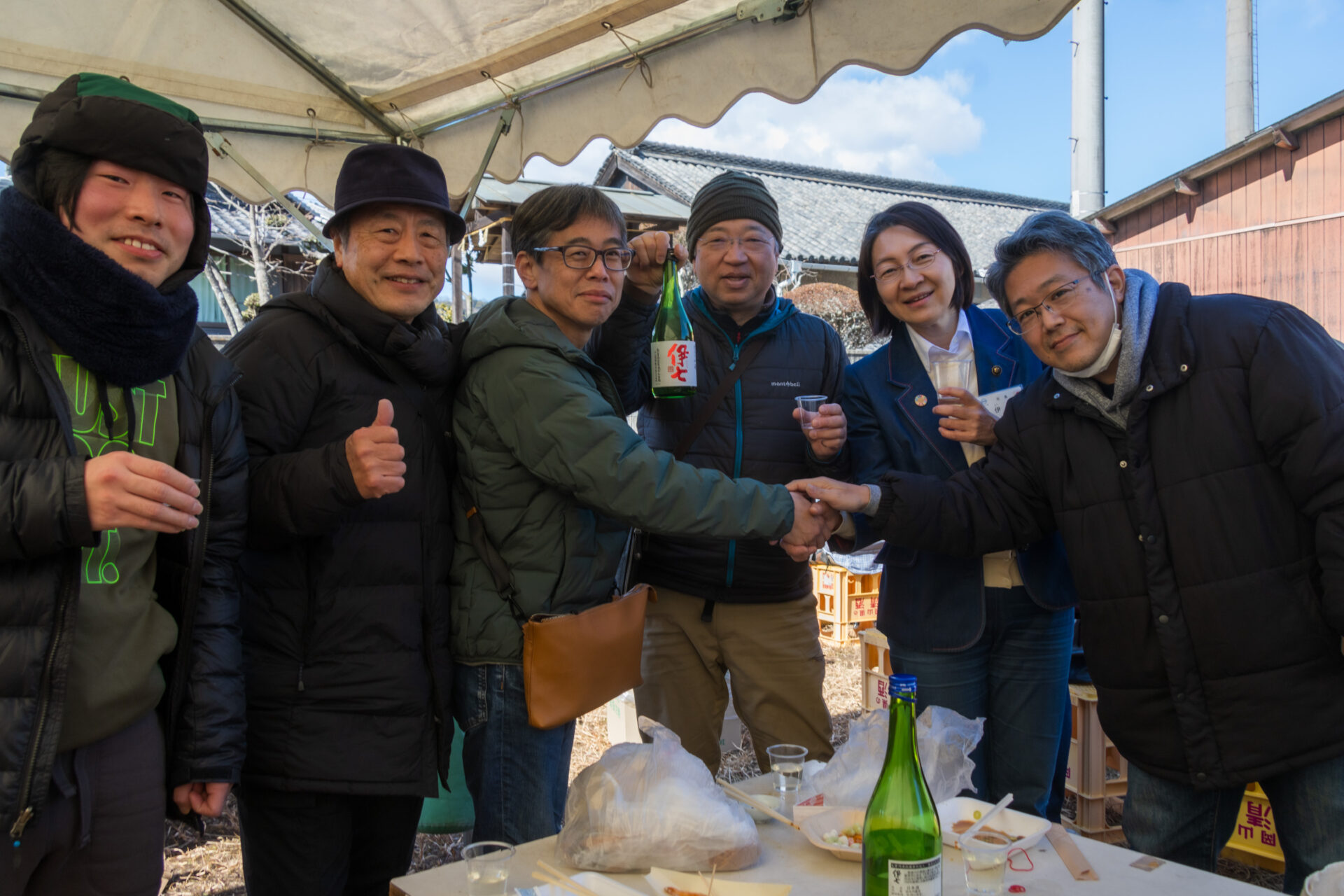 伊東倉敷市長と一緒に乾杯！