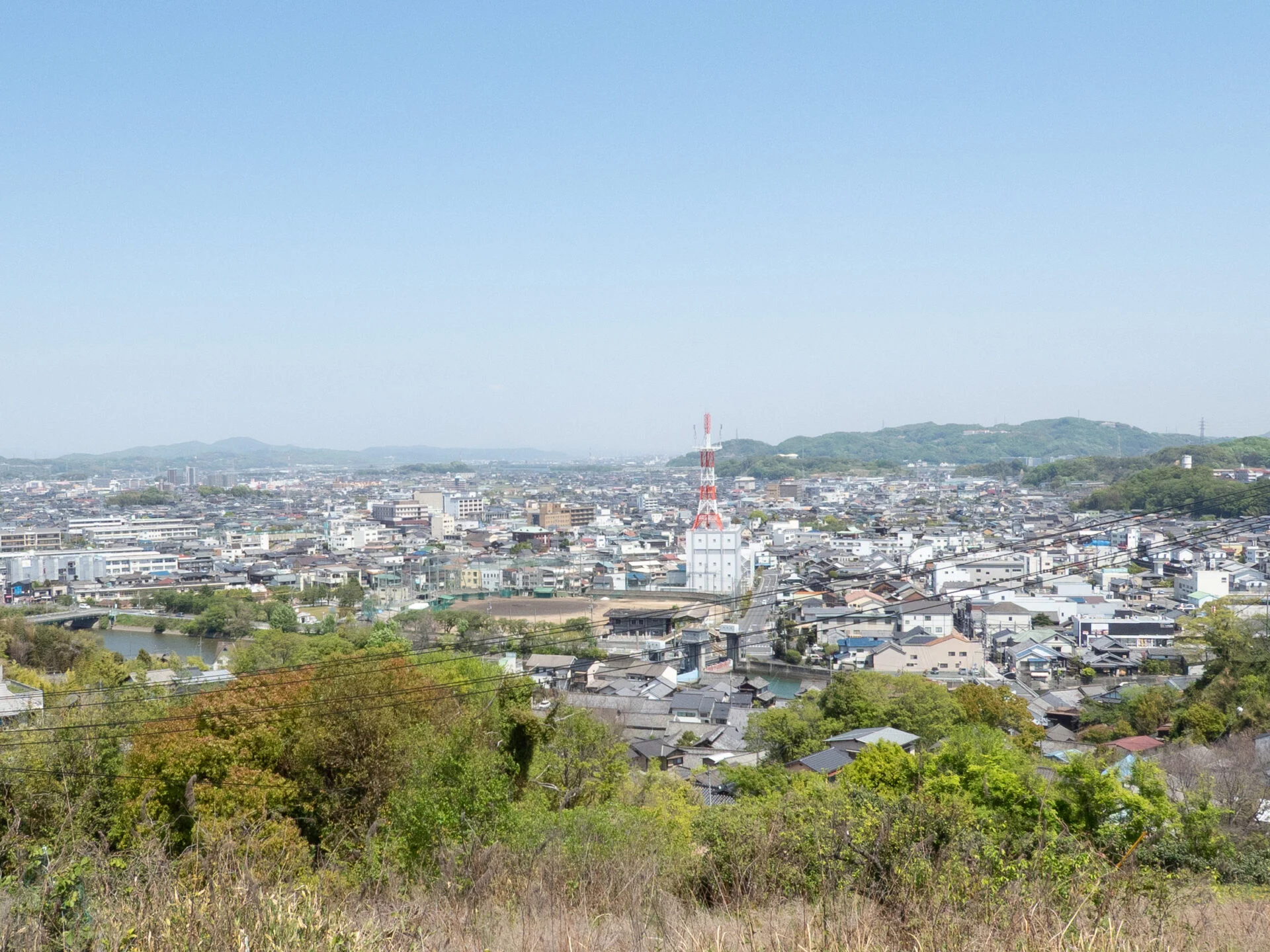 円通寺から望む玉島市街地