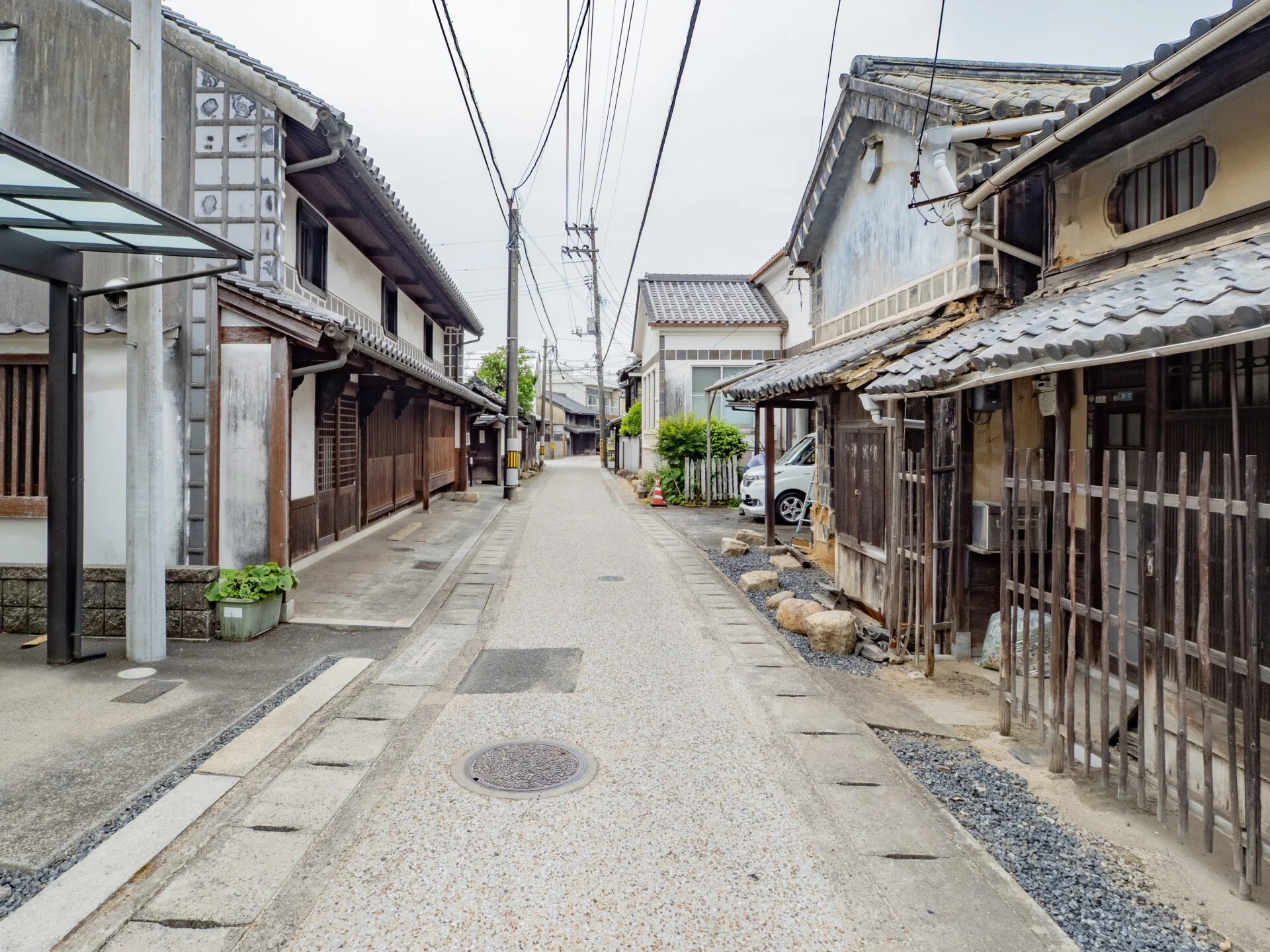 矢出町の町並み