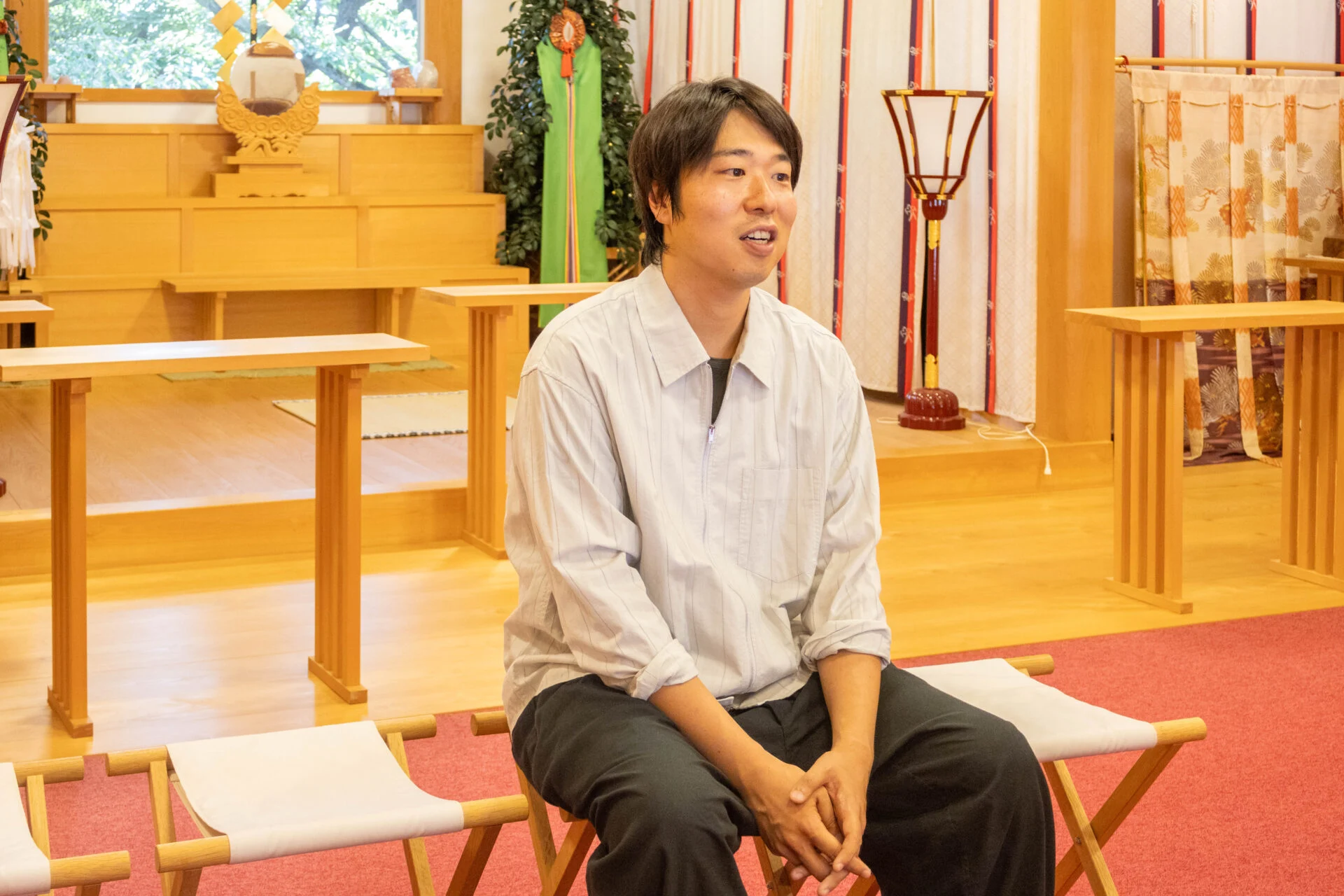 取材を受ける小野さん