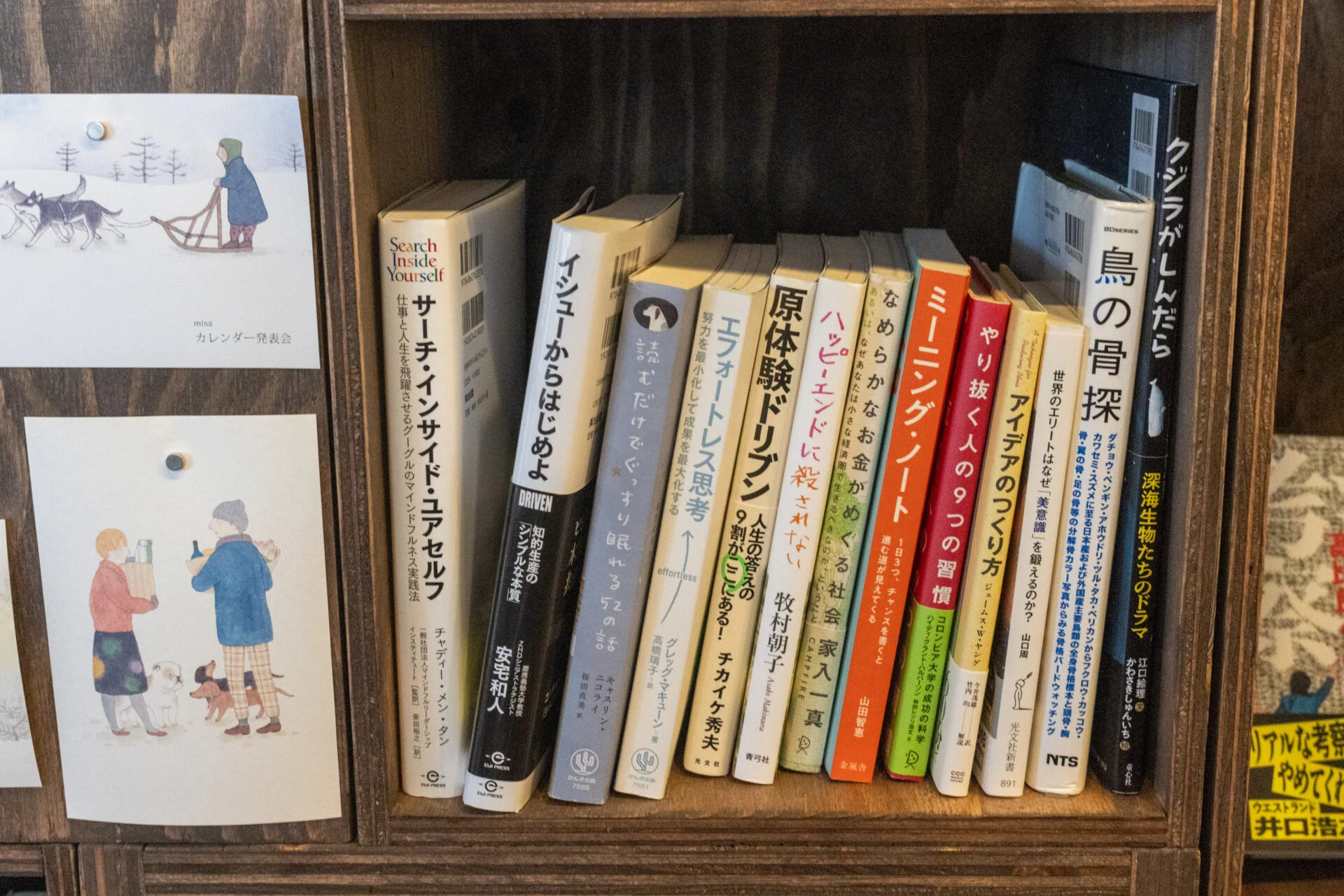 それぞれの本棚にオーナーの個性が出ています