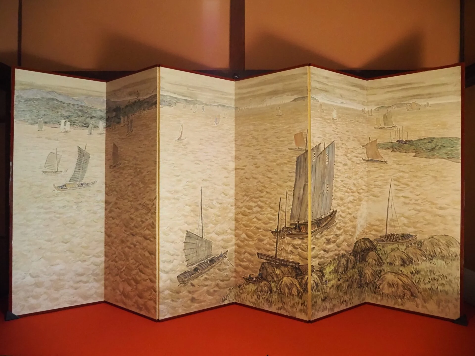 2024年に語らい座 大原本邸で展示された児島虎次郎『洞庭湖（どうていこ）』（写真提供：倉敷商工会議所）