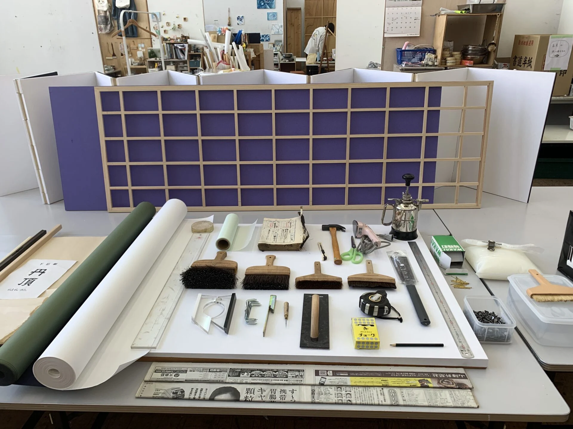 屏風材料（画像提供：倉敷芸術科学大学）