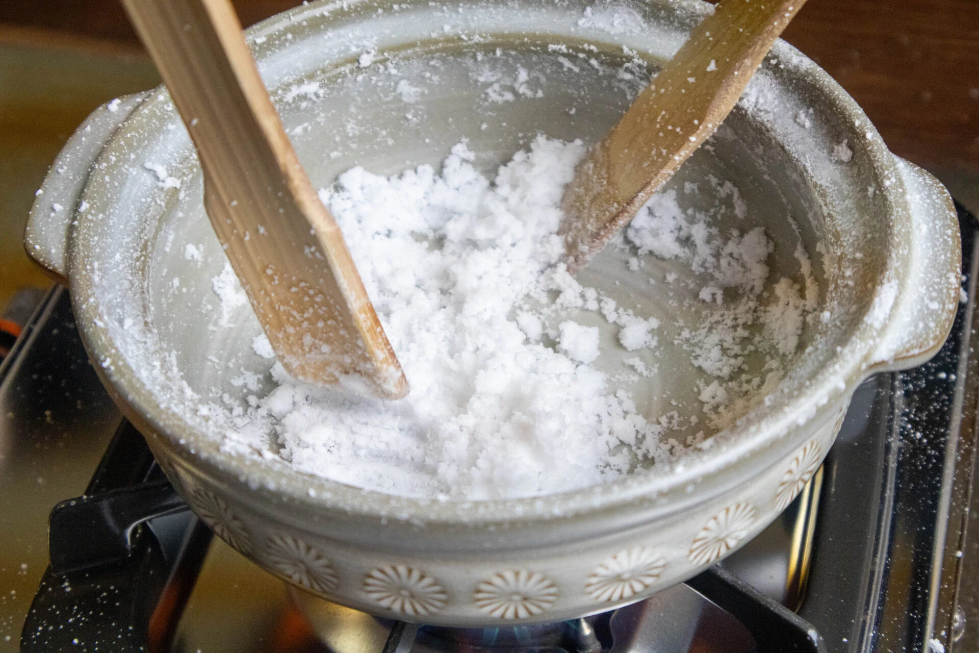 塩ができあがってきたようす