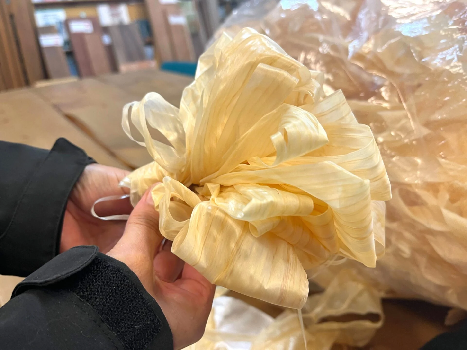 濡らすと柔らかくなるかんなくず