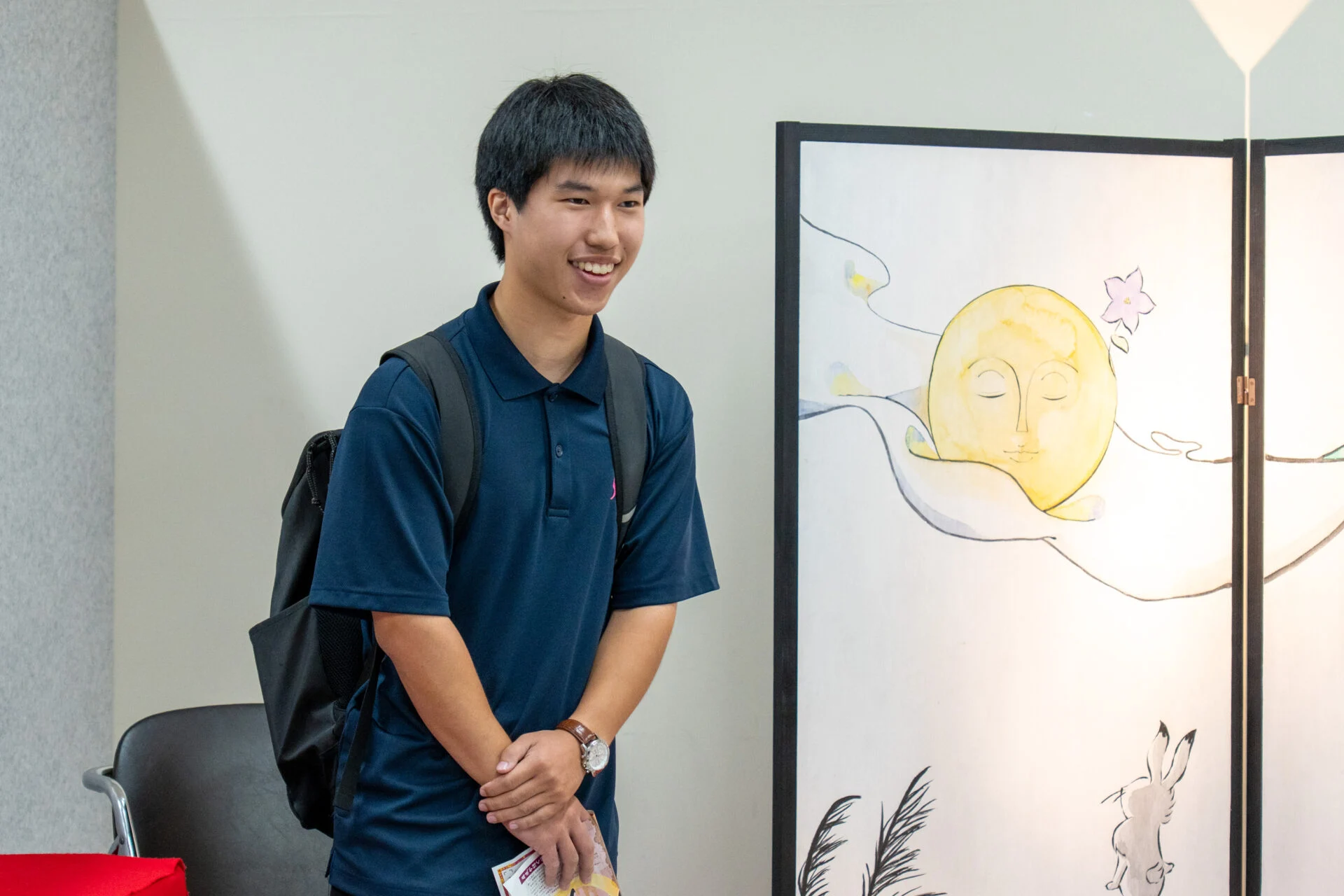 倉敷青陵高等学校 放送部の筒井裕貴さん