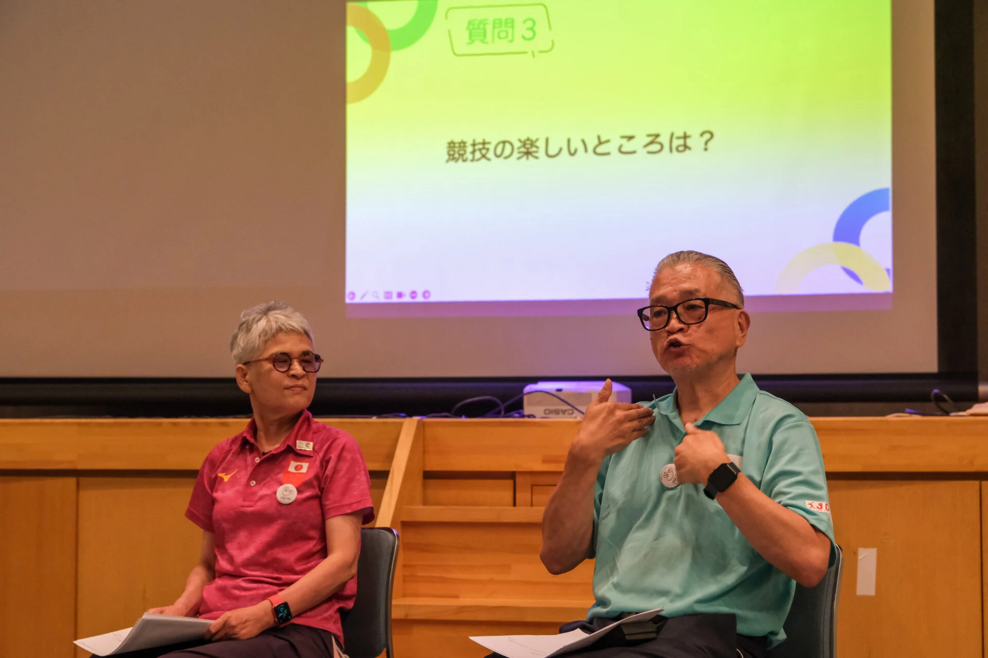 左：安田由紀子（やすだ ゆきこ）さん、右：細川賢治（ほそかわ けんじ）さん