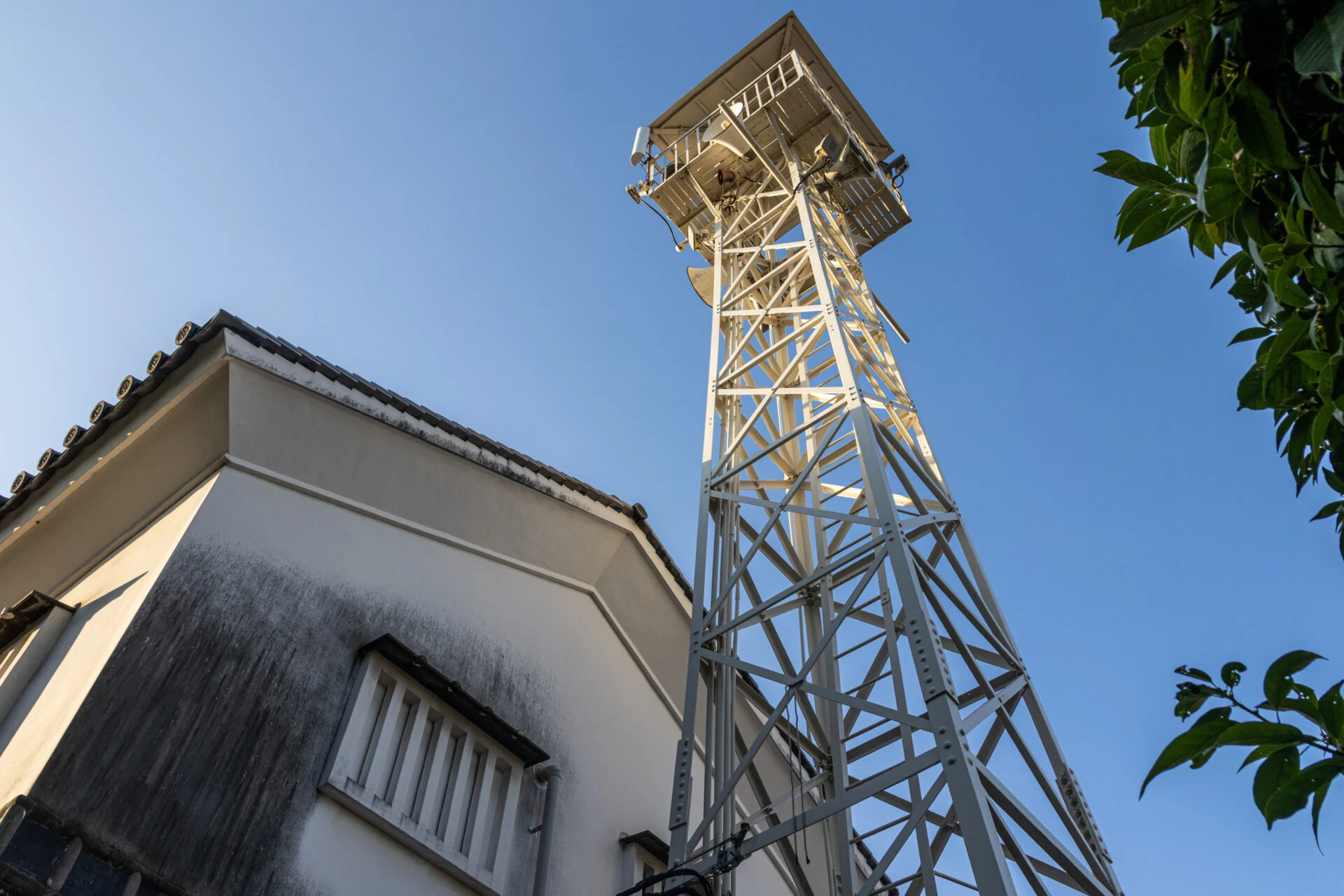 倉敷考古館の横にある火の見やぐら
