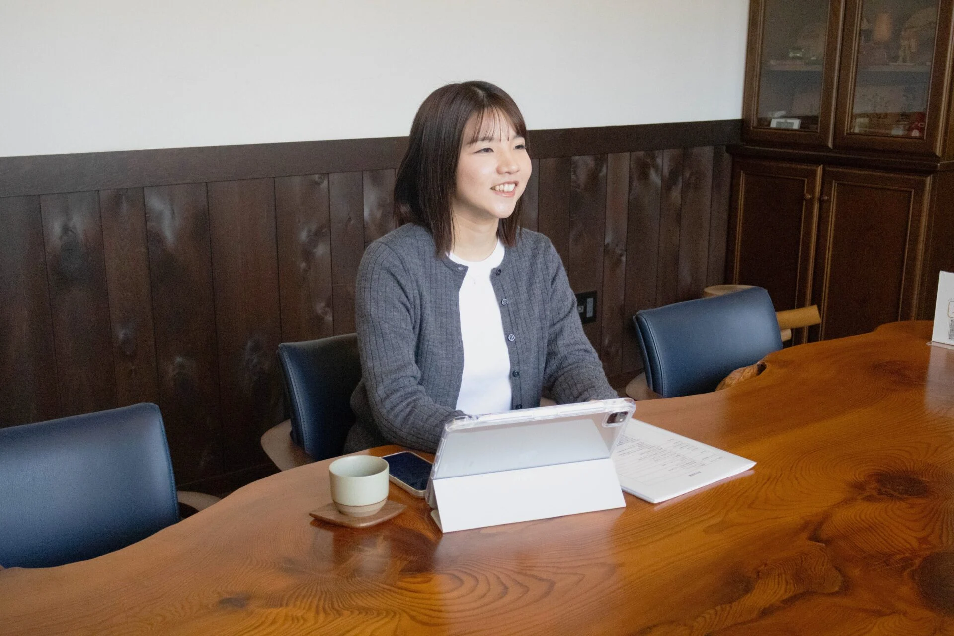 取材を受ける森元さん