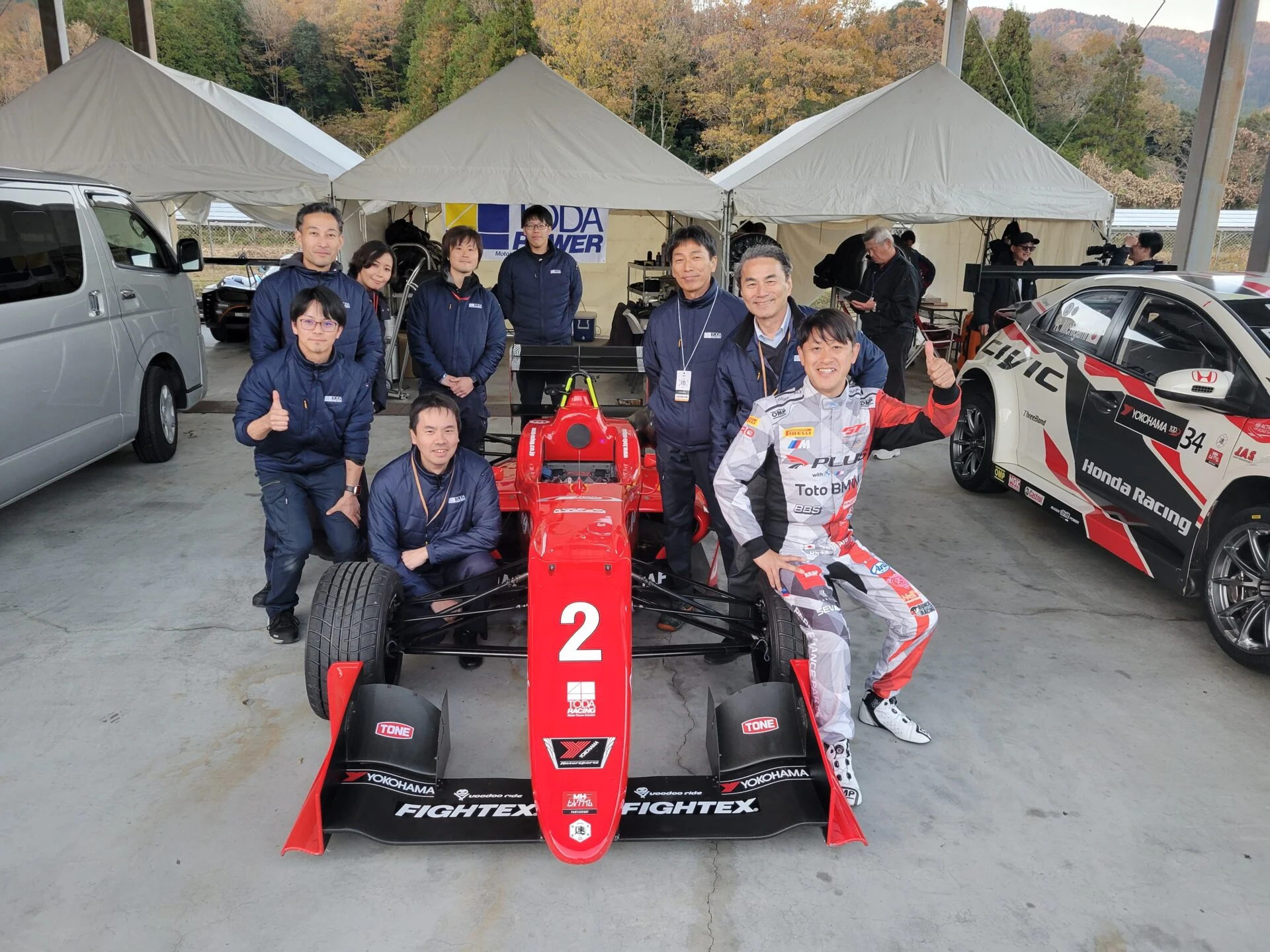 2025年11月に真庭市で開催されたイベント「真庭速祭」にて(画像提供:戸田レーシング)