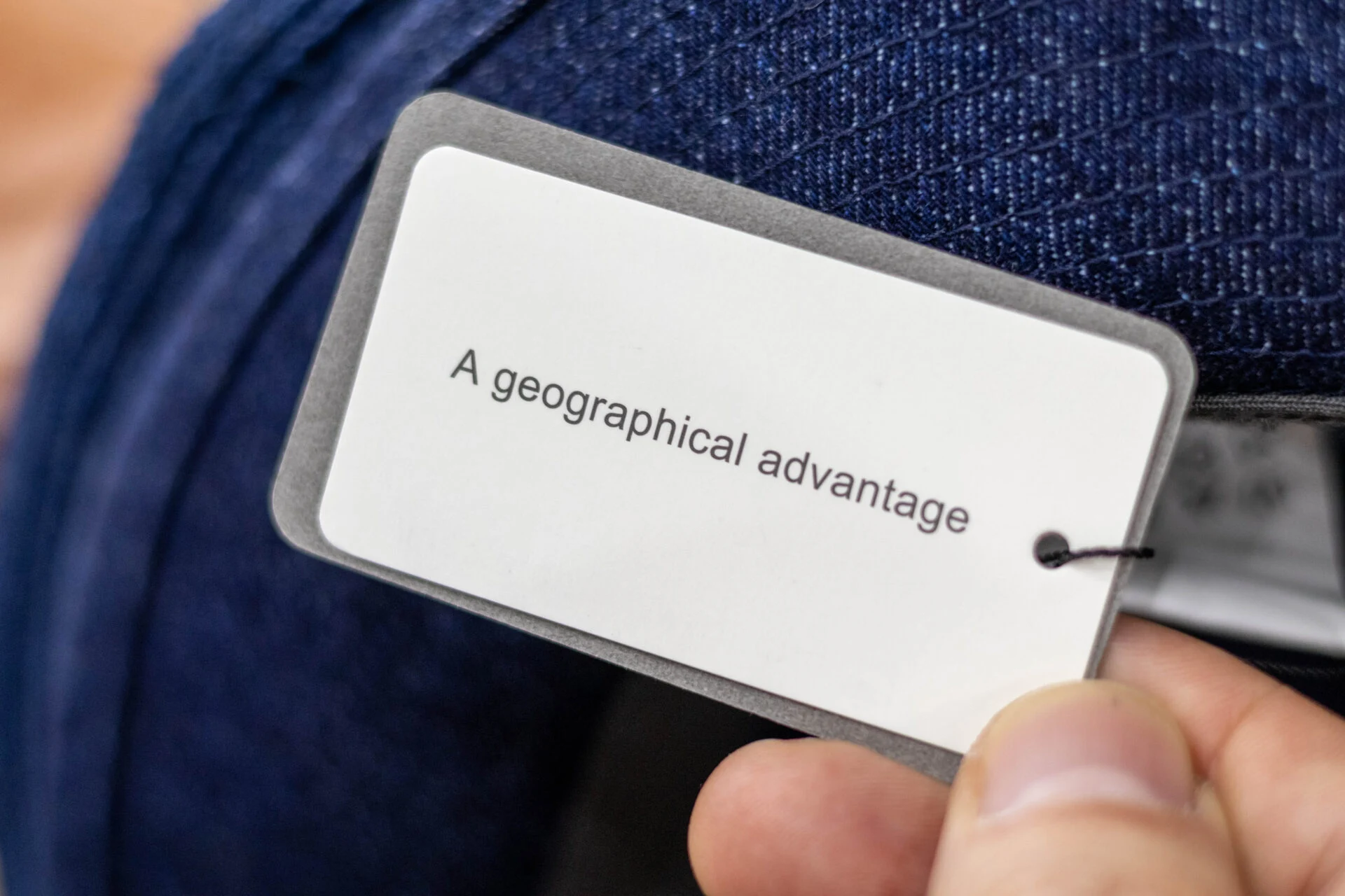 襟立製帽の帽子タグ