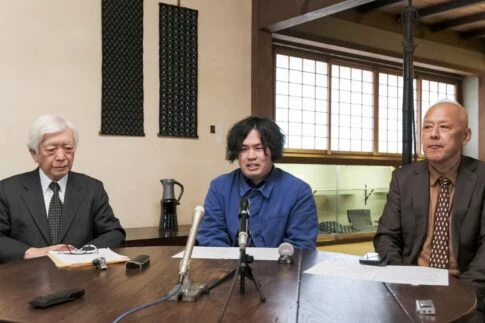記者会見のようす
