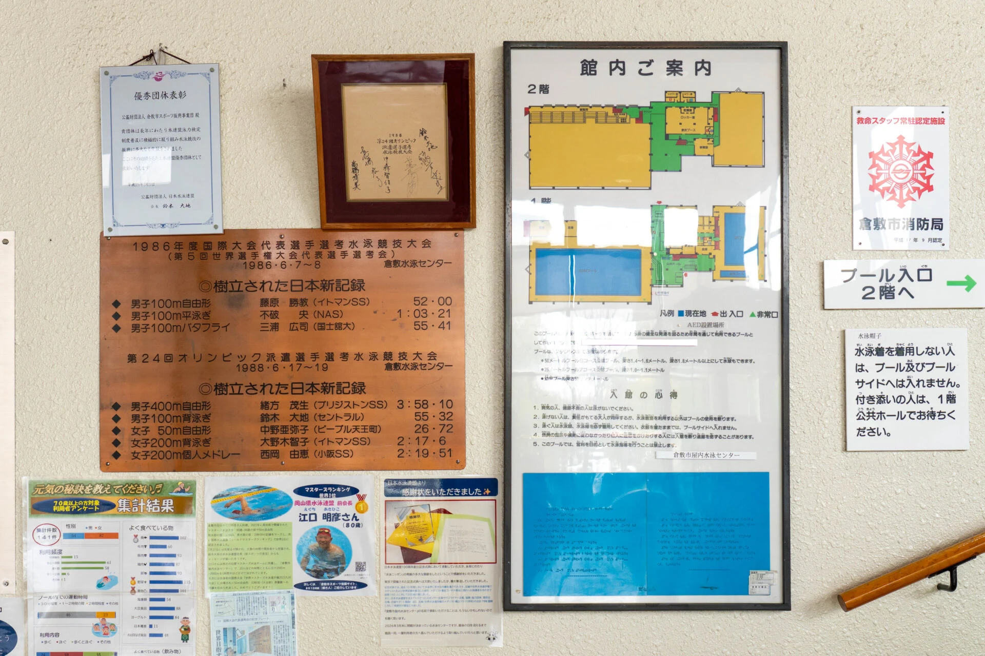 倉敷市屋内水泳センターで樹立された日本新記録も