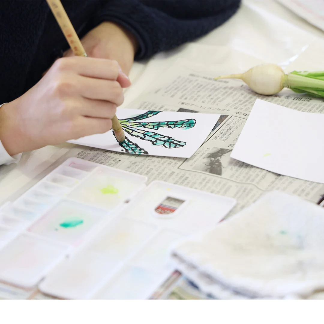 ボランティアとの制作活動（写真提供：倉敷中央病院）