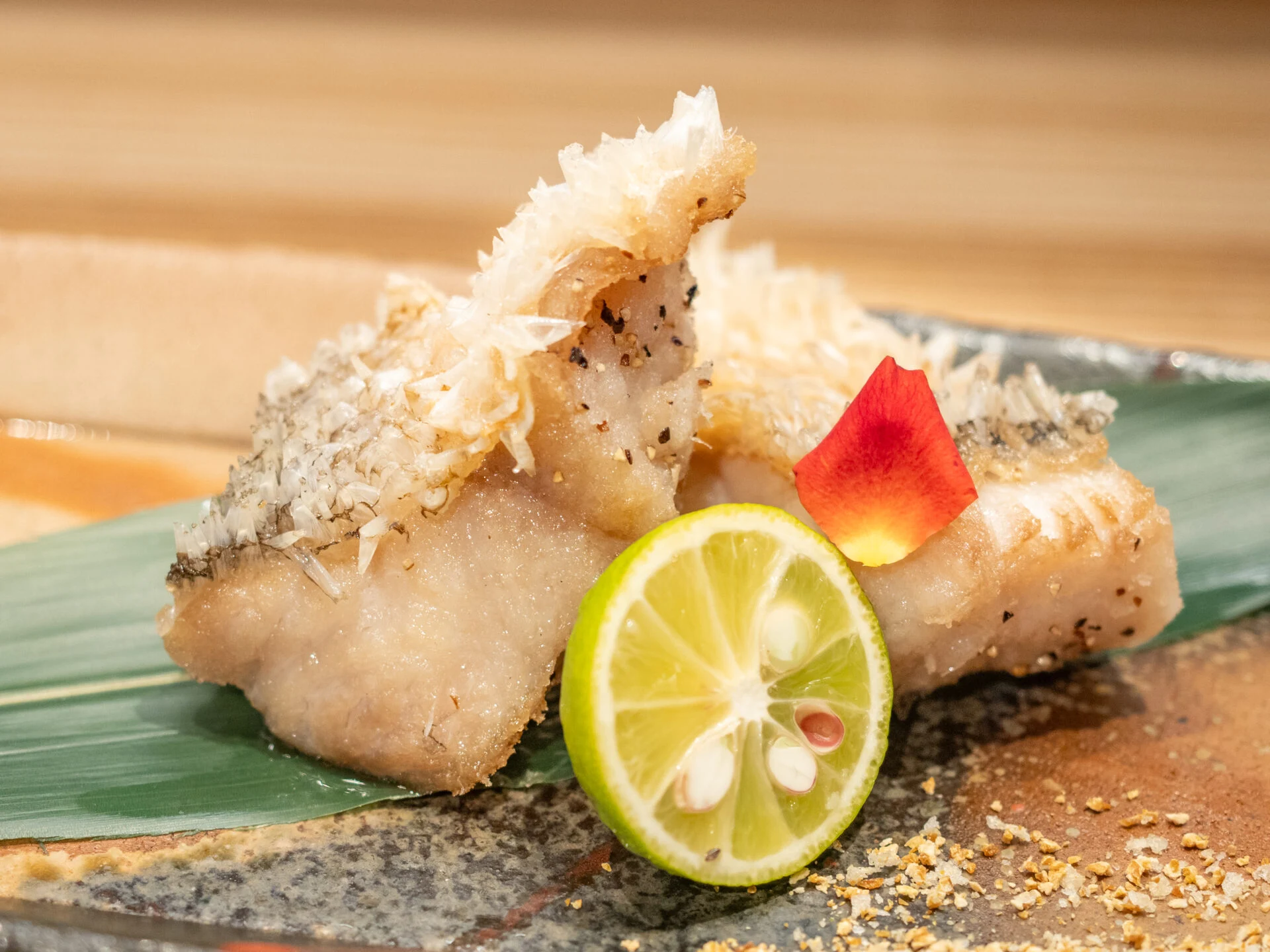 siki：白甘鯛の松笠揚げ