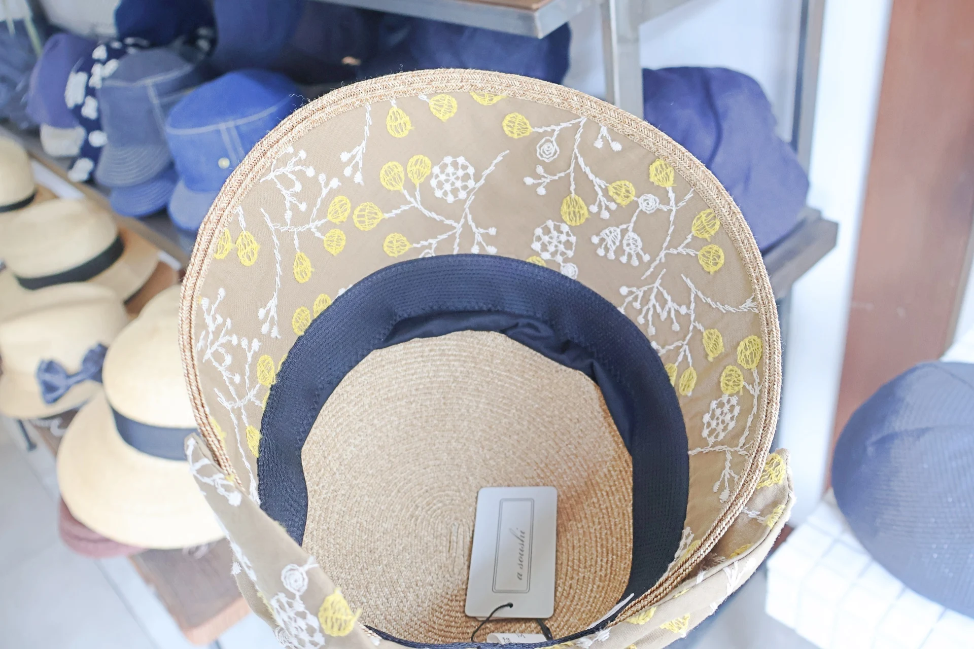 つばの裏側