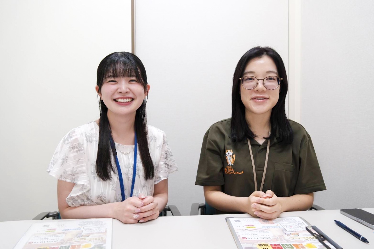 左：森元南帆（もりもと なほ）さん、右：宇田清美（うだ きよみ）さん