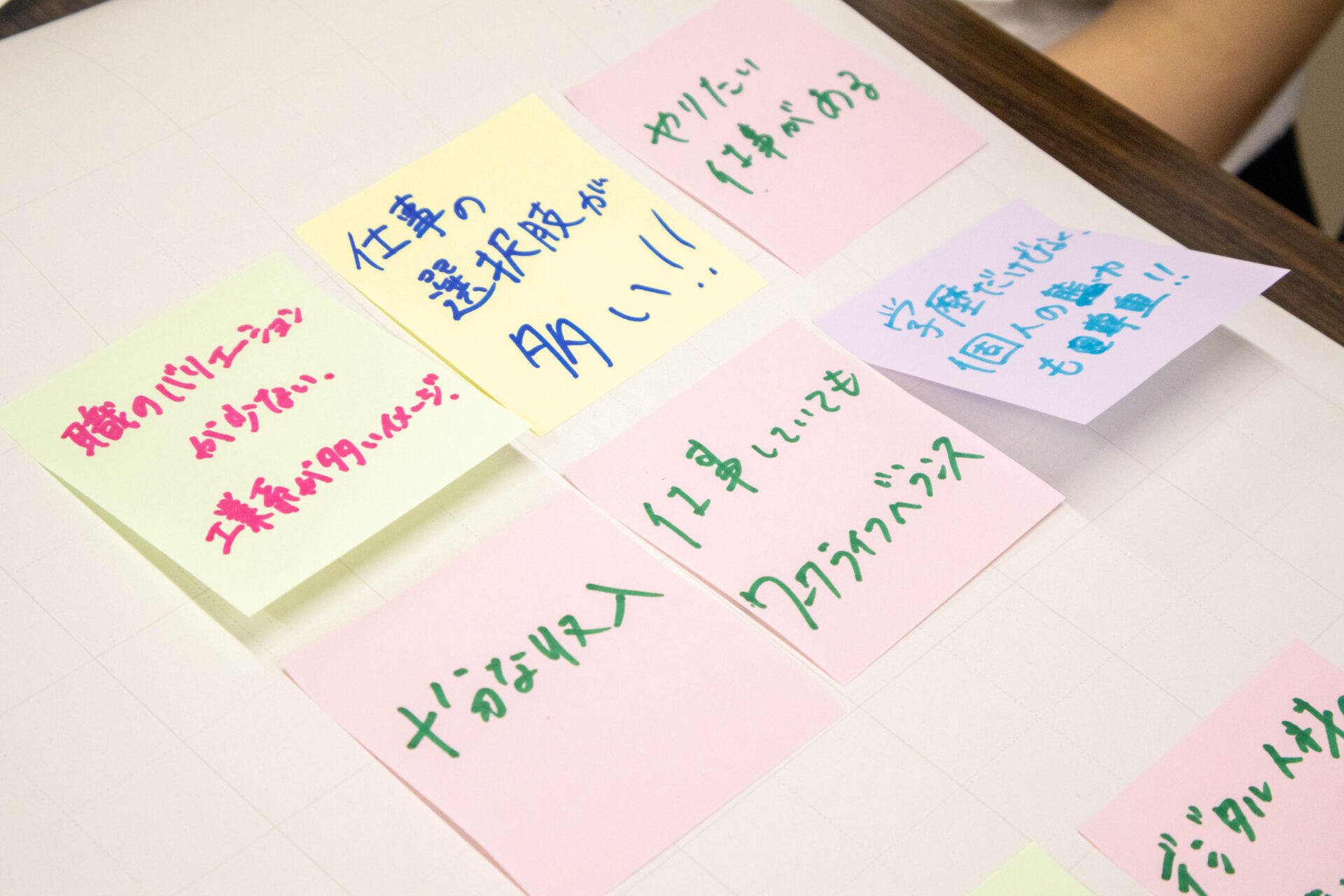 理想が掛かれた付箋