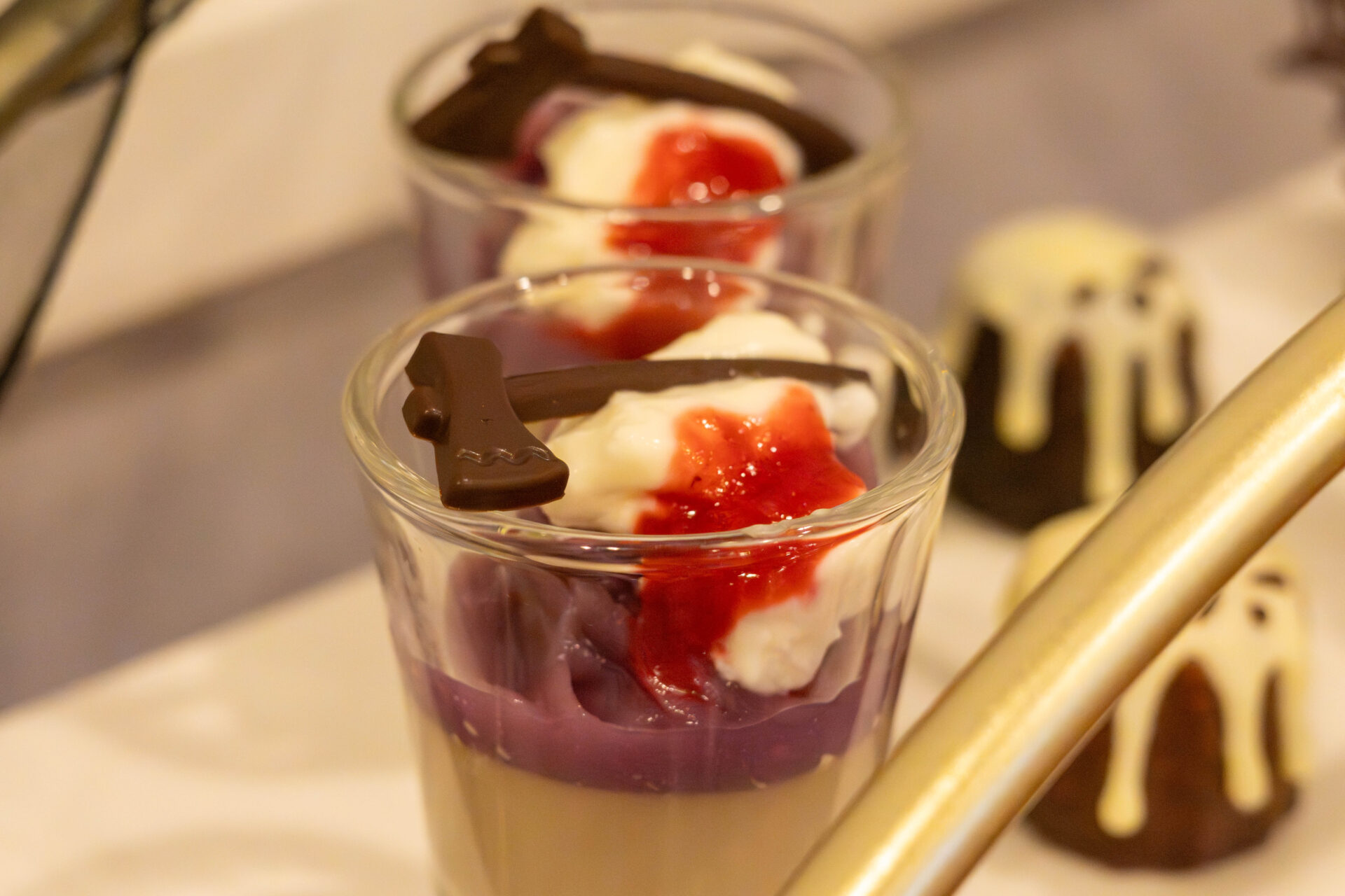 Hojicha and Purple Sweet Potato Bavarois