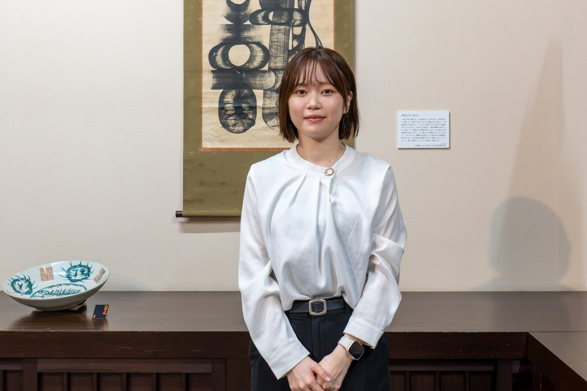倉敷民藝館の学芸員 岩村菜々子さん